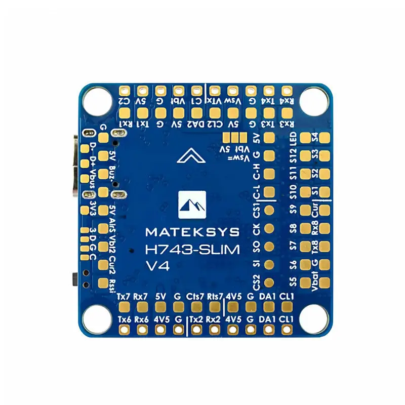 Matek Mateksys H743 SLIM V4 Controllore di volo con OSD MicroSD integrato per multicottero modello FPV RC