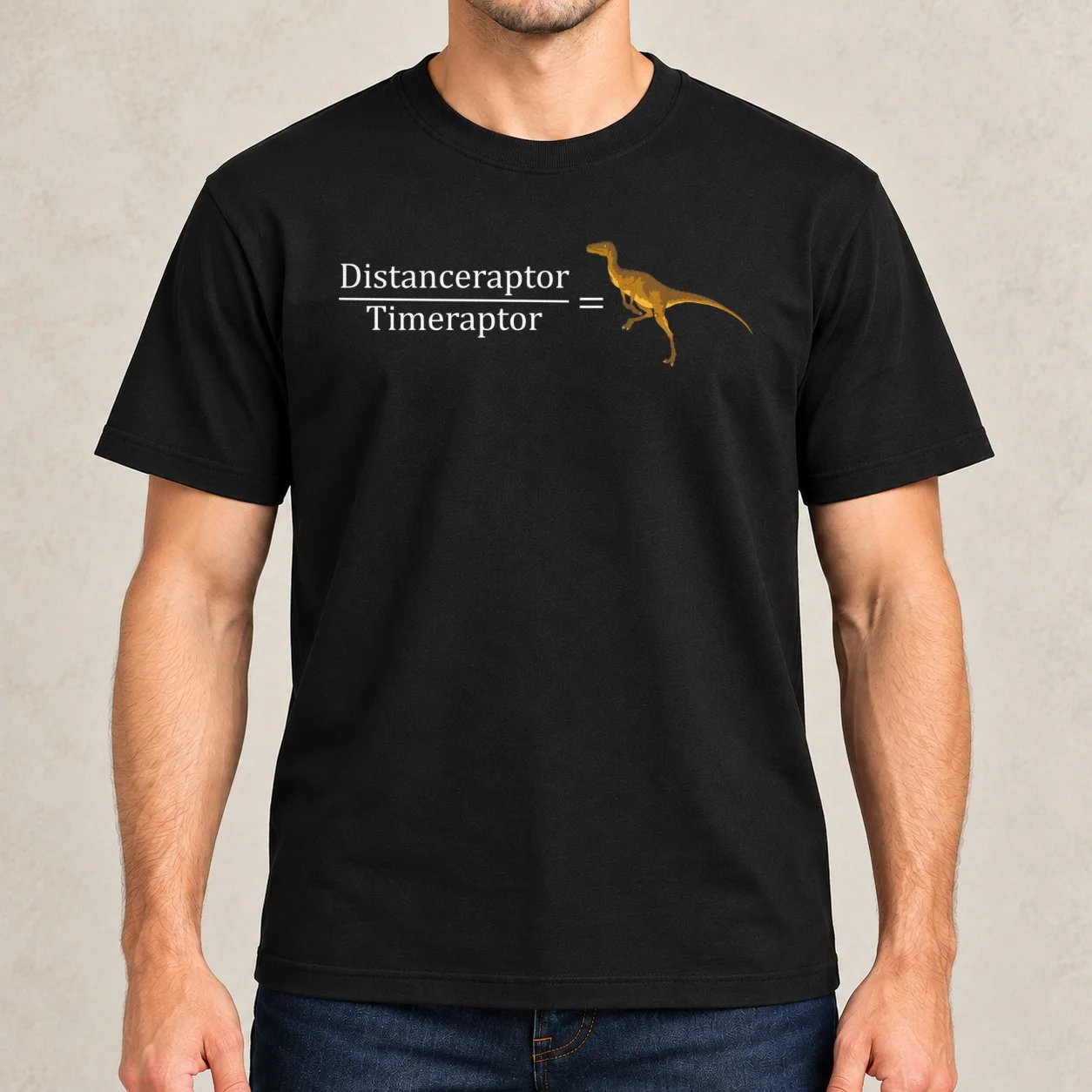 Velociraptor Math - Funny Dinosaur Velocity Formula T-Shirt funny t shirts cotton t shirts with prints T-Shirt