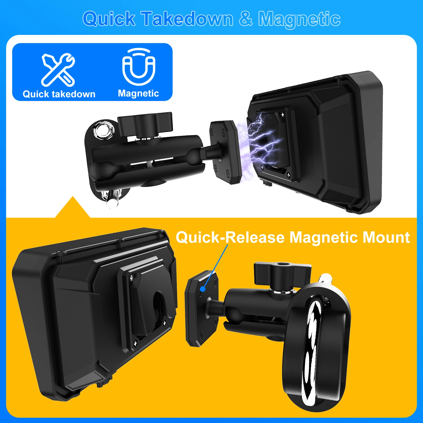 Reproductor Multimedia inalámbrico CarPlay Android Auto de 6 pulgadas para motocicleta grabadora de navegación GPS IP67 pantalla impermeable Bluetooth 5,0