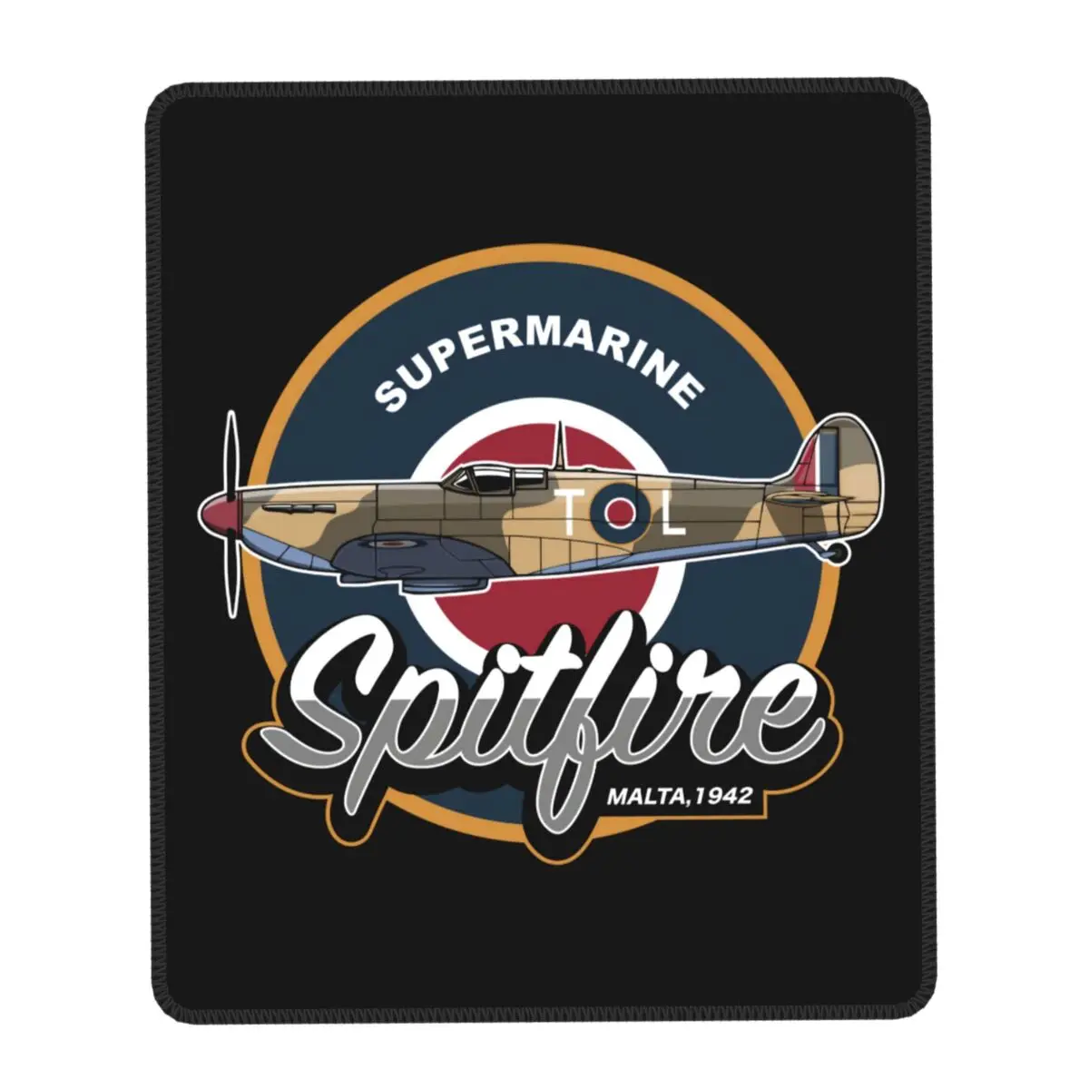 Supermarine Spitfire Mouse Pad Gamer Mousepad Anti-Slip Rubber Fighter Plane Pilot Aircraft Airplane Office Desk Computer Mat