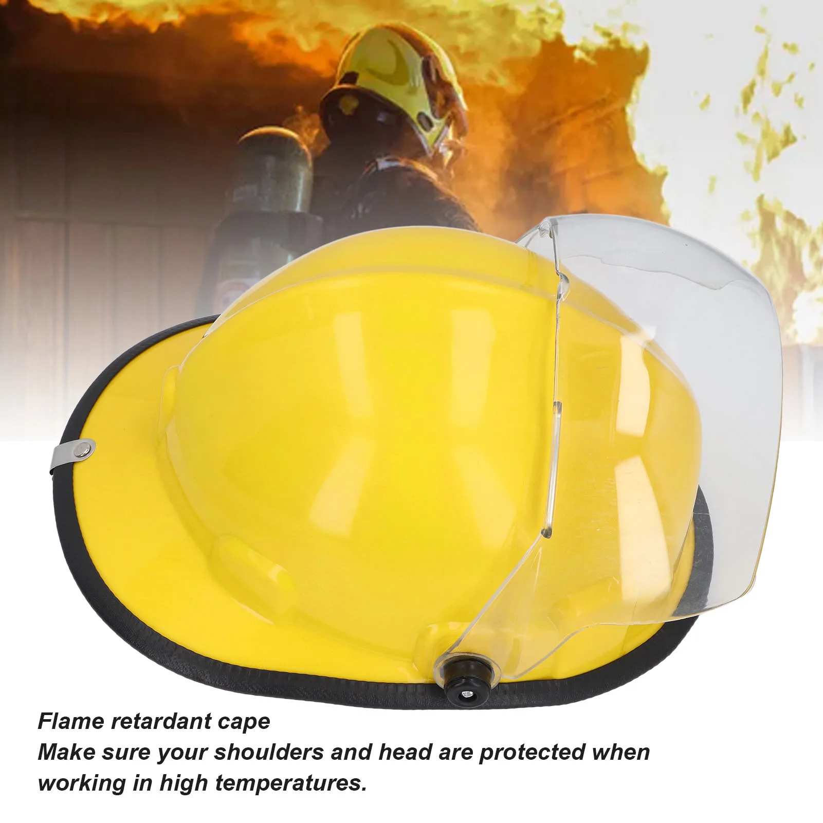 

ZK30 Fire Rescue Helmet with Face Shield Flame Retardant Adjustable Shock Resistance Full Head Protection Fire Fighter Hard Hat