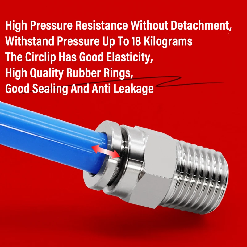 Pneumatische Schlauchverschraubung aus Edelstahl 304, PC, PCF, PL, PLF, PB, Luftschlauchanschluss, 1/8, 1/4 3/8 1/2 BSP, Schnellspannrohrverschraubungen