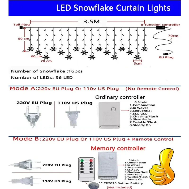 Girlanda kurtyna lampki choinkowe Led String Fairy Lights 3.5M 220V/110V na zewnątrz do pokoju Party Holiday 2022 dekoracja noworoczna