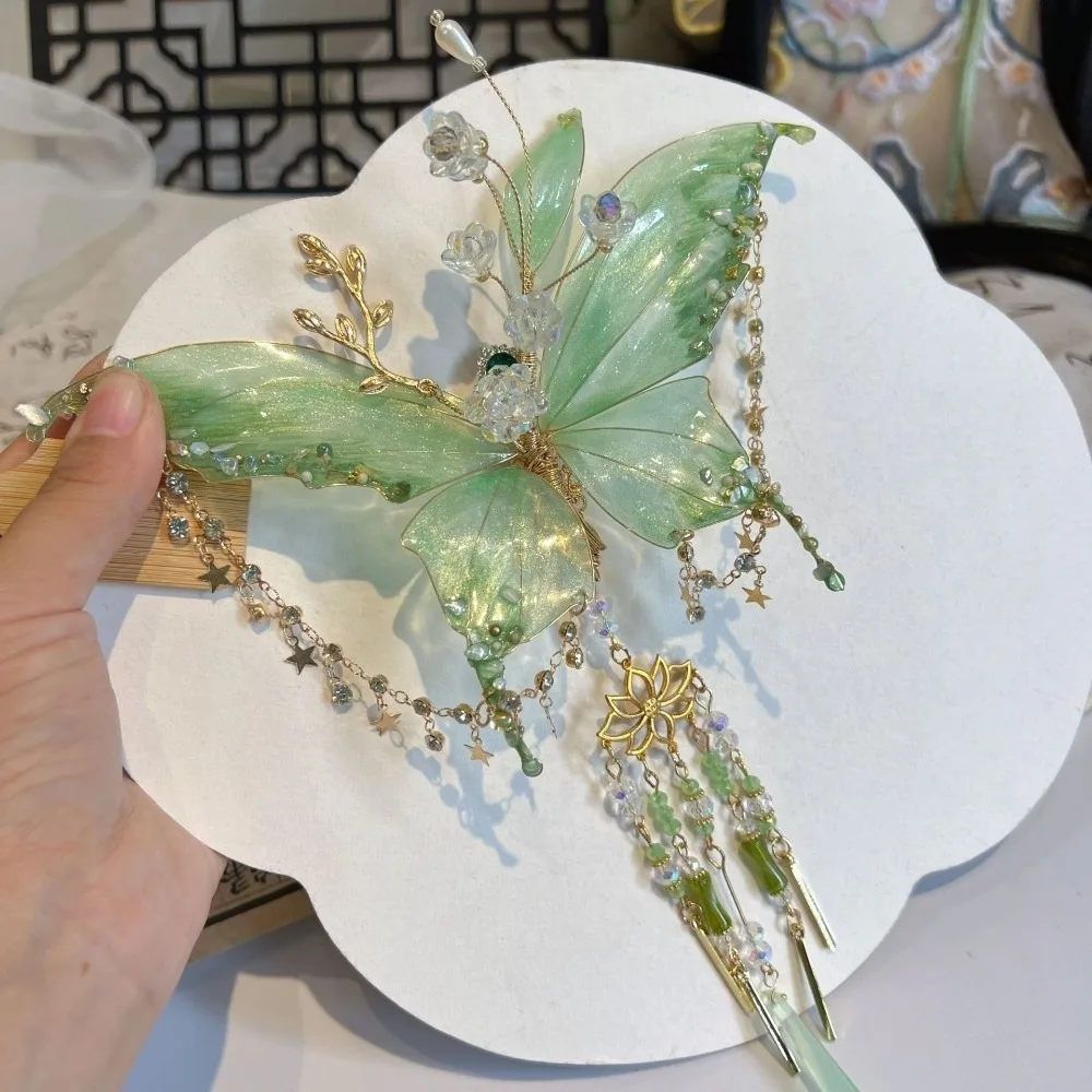 

Новые заколки для волос Sweet Fairy Wing, красочные заколки для волос ручной работы, заколка для волос с кисточками, аксессуары для волос русалки, аксессуары для девочек