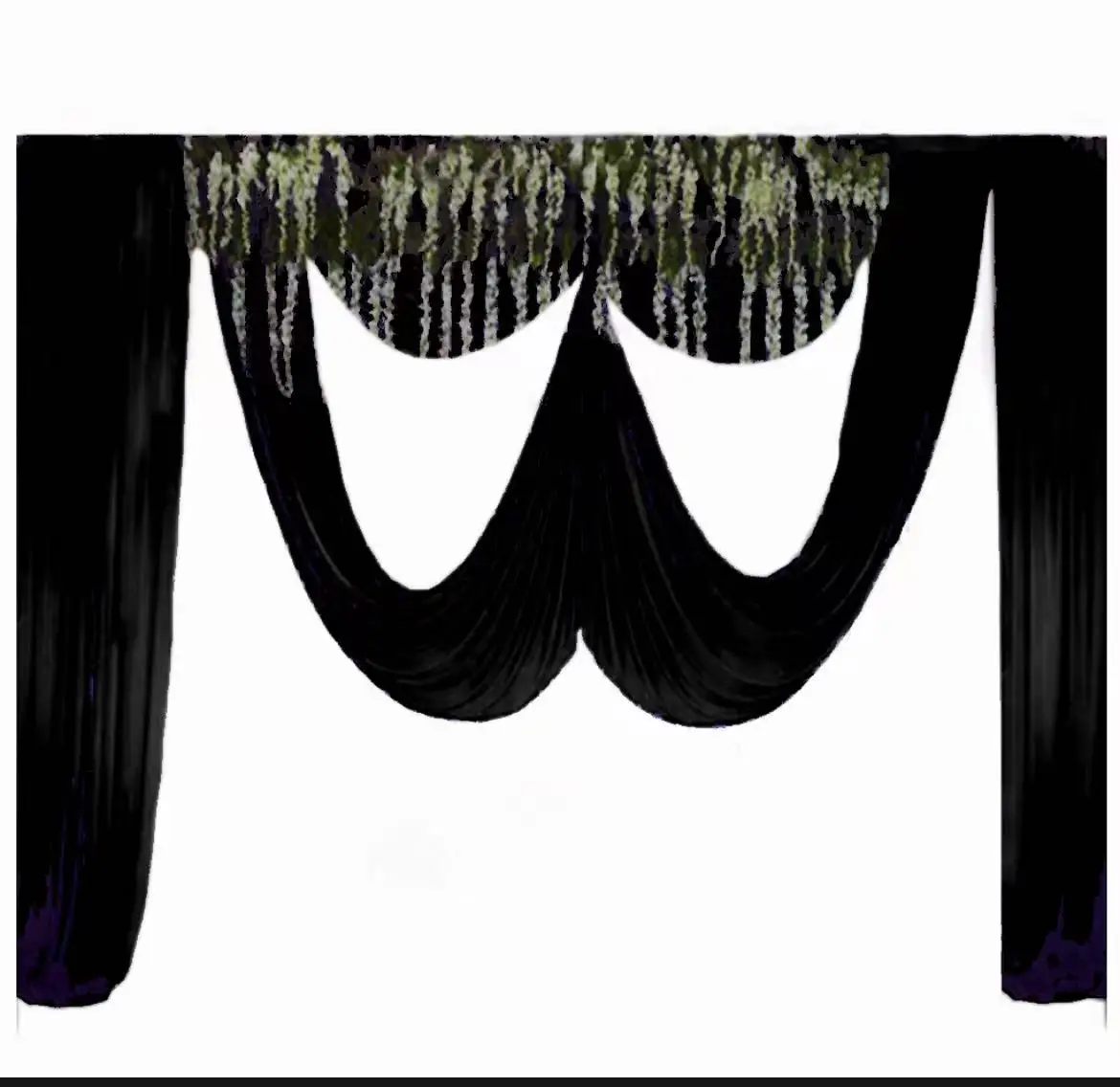 3x6M/10x20FT Luxury and Elegant Wedding Backdrop Drapery Swags Event Party Decoration Backdrop Swag Design