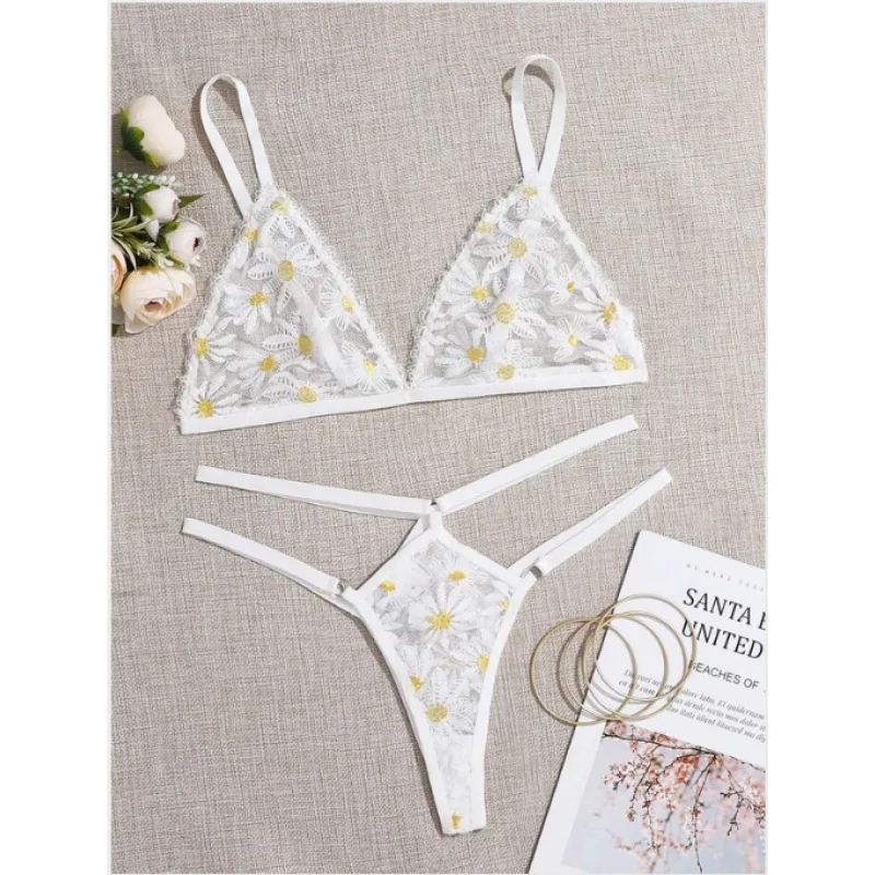 

New European And American Lace Mesh Simple Suit Women Comfortable Home Clothing Set