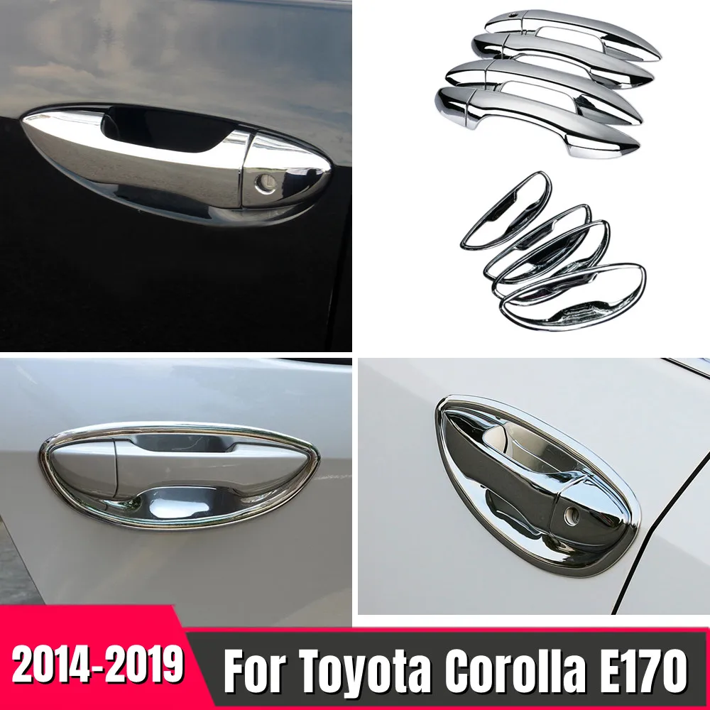 

For Toyota Corolla E170 2014 2015 2016-2019 Chrome Exterior Door Handle Cover Refit Car Styling Stickers Decoration Accessories