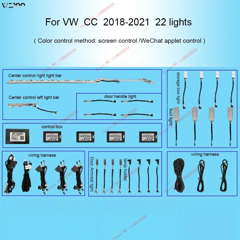 for vw Ambient light For Volkswagen CC  2017- 2021 Car Ambient light Decorative lighting Atmosphere LED