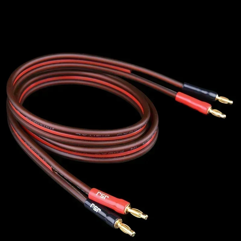 مرحبا نهاية متوازن الموز النحاس المتكلم كابل الصوت الذهبي مطلي اوديوفيلي خط OFC الموز كابل 1 متر 2 متر 3 متر 5 متر جودة عالية