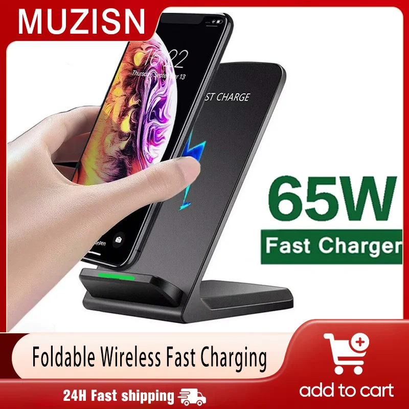 

Fast Wireless Charger Stand Pad for iPhone 17 16 15 14 Pro Samsung Xiaomi Phone Chargers Induction Fast Charging Dock Station