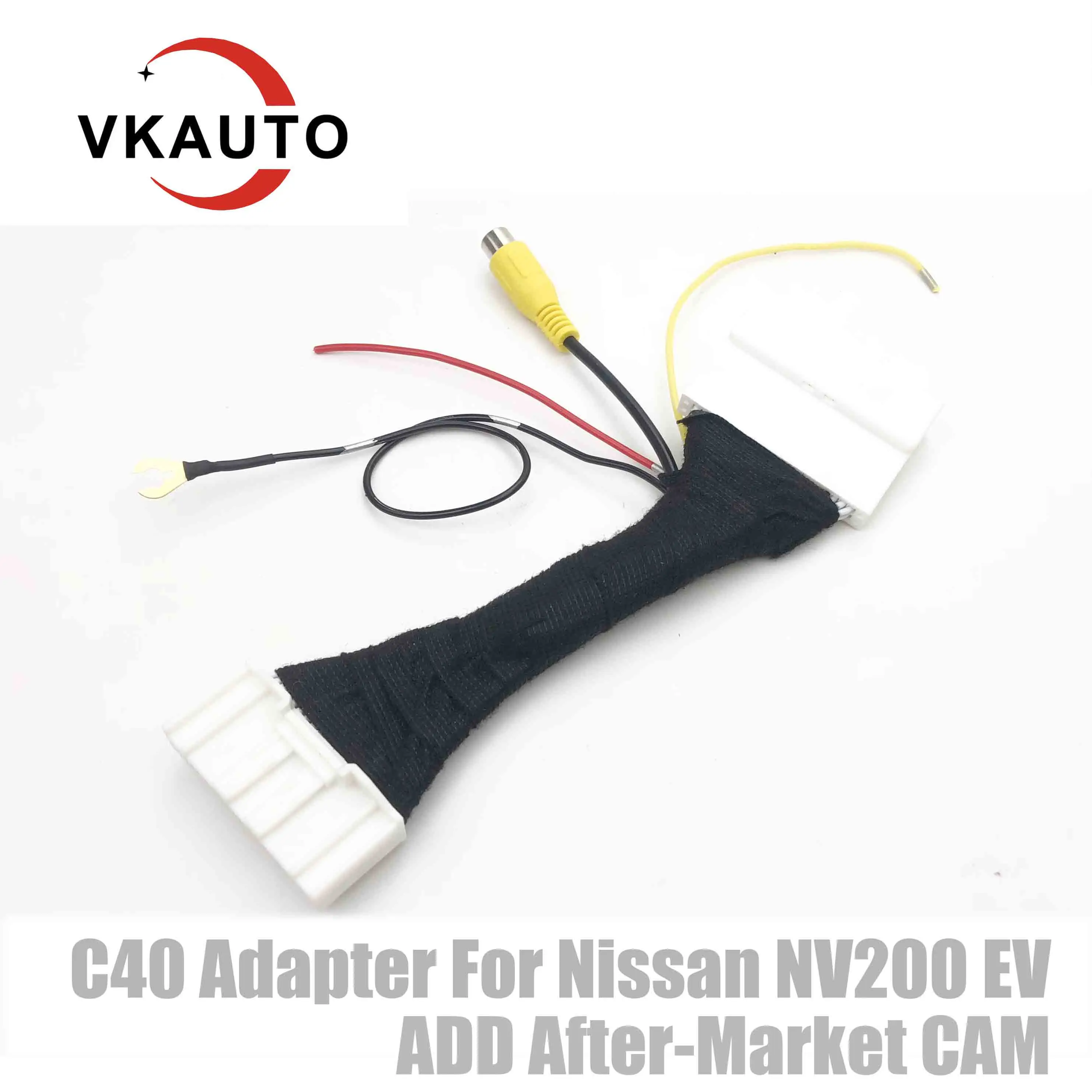 

Vkauto C40 Pins Adapter Reversing Camera cable For Nissan NV200 EV 2013~2018 Oem Unit Add After-Market Camera