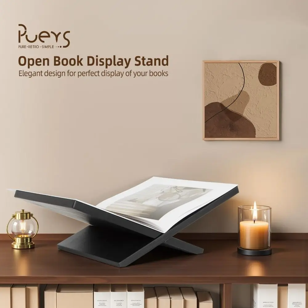 Solid Wood Wooden Book Stand Minimalist Ergonomic Open Display Stand Large Size Hands-Free Reading Book Holder Bible Stand