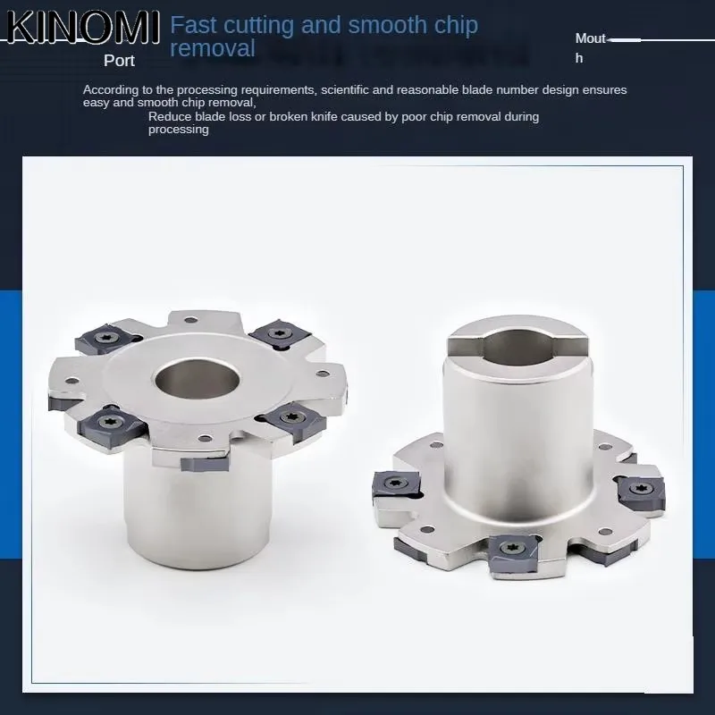 CNC Three Sided Milling Cutter T-groove Milling Cutter Disc Sleeve Hole Type Cutter Disc Installation XSEQ12 Blade Inserts