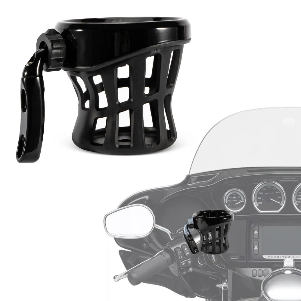 Motorcycle Drink Cup Holder Handlebar Mount Universal for harley Dyna Fat Bob Touring Road Glide Street Softail 1996-up Goldwing