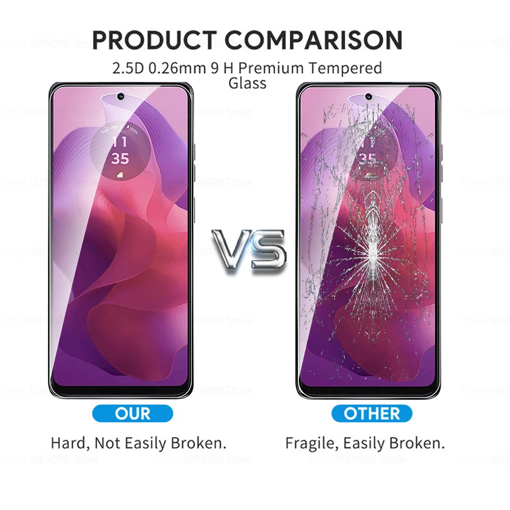 2PCS Tempered Glass Case For Motorola Moto G24 4G Screen Protectors For Motorola G 24 24G MotoG24 4G Power Protective Film Cover