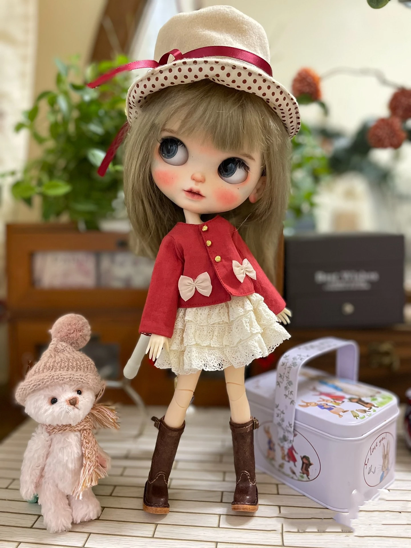 Dula Doll Clothes DressInfrared set lace skirt Blythe Qbaby ob24 ob22 Azone Licca ICY JerryB 1/6 Bjd