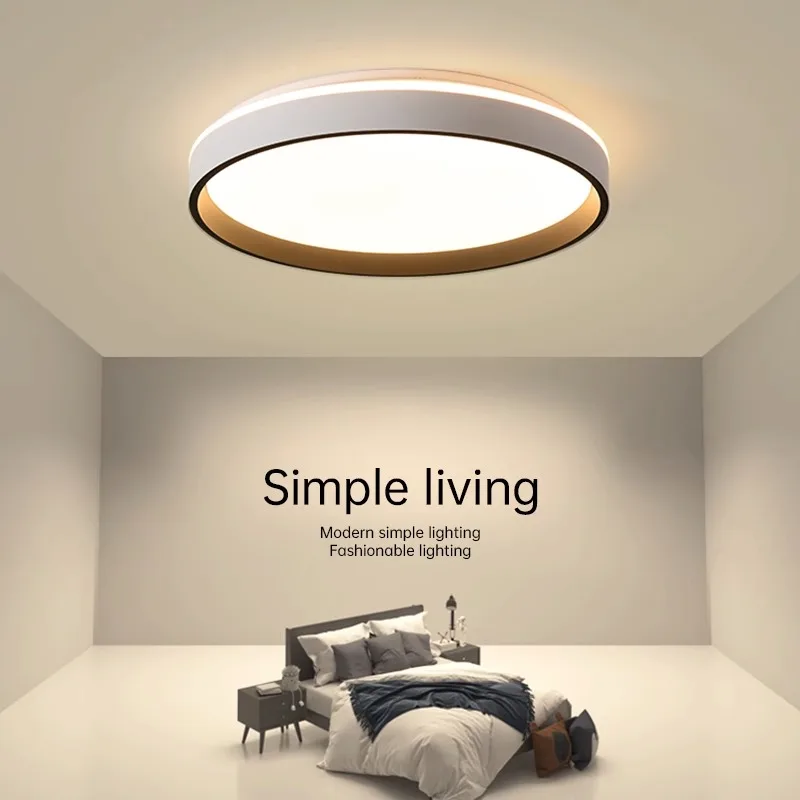 

LED Ceiling Chandelier Lamp Lustre Bedroom Lights 2023 New Simple Modern Atmosphere Round Living Study Balcony Room Decoration