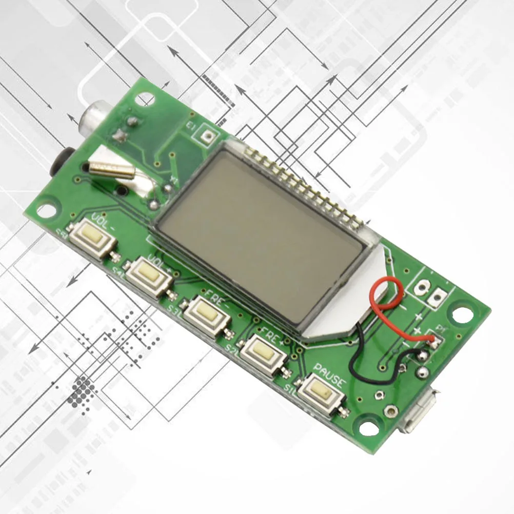 

Fm Transmitter Module Board 87-108Mhz Dsp Digital Wireless Stereo Microphone Built-In Lcd 30-Level Volume Auto Memory Low Noise