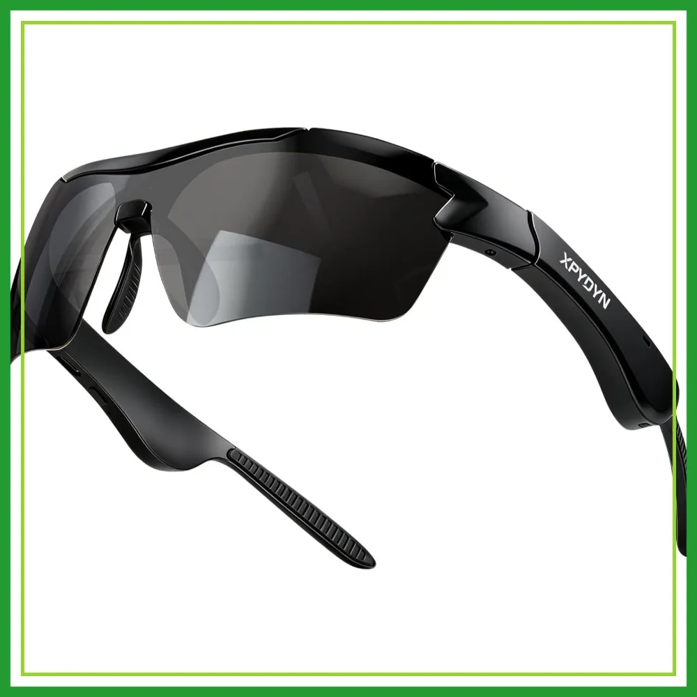 

Bluetooth Audio Smart Glasses for Cycling Running Driving, Polarized Sports Sunglasses with Open-Ear Speakers