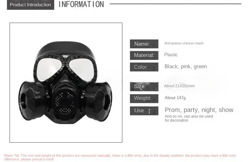 Taktische Maske Airsoft BB Gun CS Cosplay Kleidung Schutz Vollgesichts-Gasmaske Rosa Grün Schwarz Abnehmbare Taktische Gasmasken – Detail 2