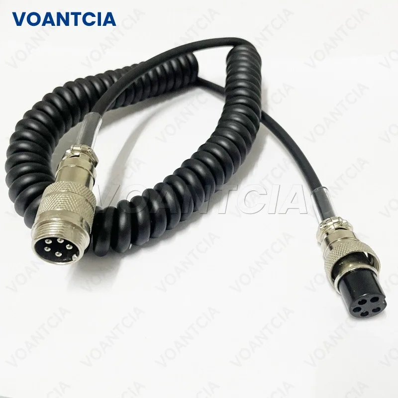 5 Pin Microphone Extension Cable 1.8M Durable Coiled Cable For Cobra Uniden CB HAM Radio