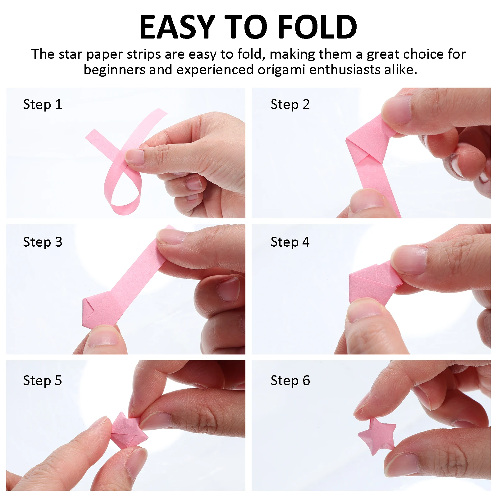 

1290 pcs Glow In The Dark Star Paper Strips Easy Fold Origami Craft Supplies For Diy Decorative Party Art Projects