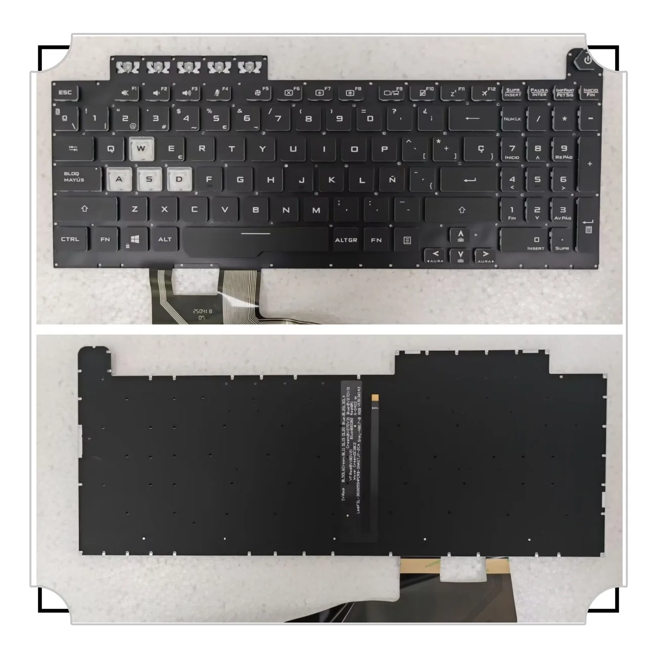 

Spanish Latin Keyboard for ASUS TUF Gaming FX506 FX506L FA506 FX706 FX706H FA706 With RGB Backlit