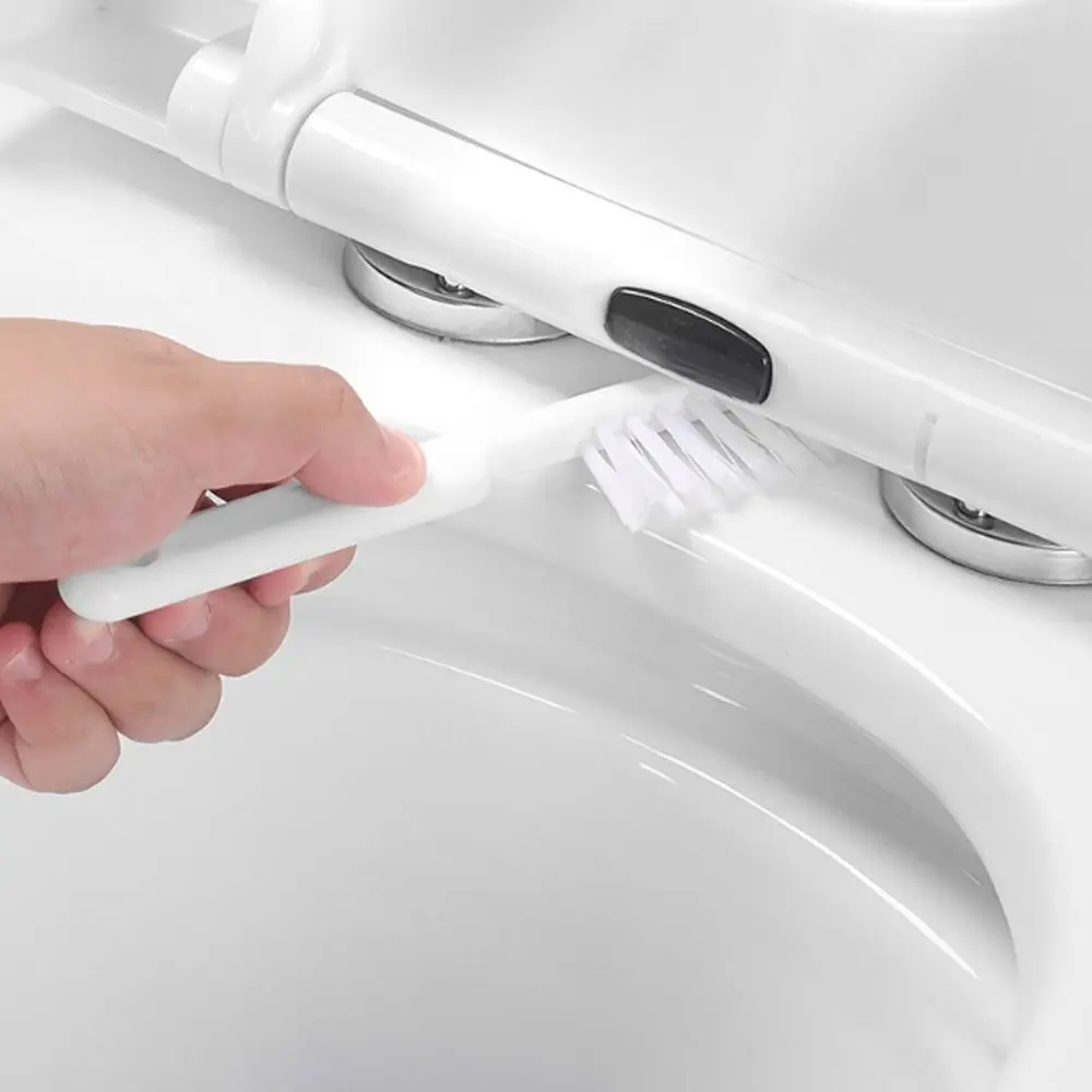 

4 in 1 Toilet Brush Holder Wall Mounted Long Handle Toilet Bowl Brush No Dead Angles Toilet Cleaning Brush Bathroom Maintenance