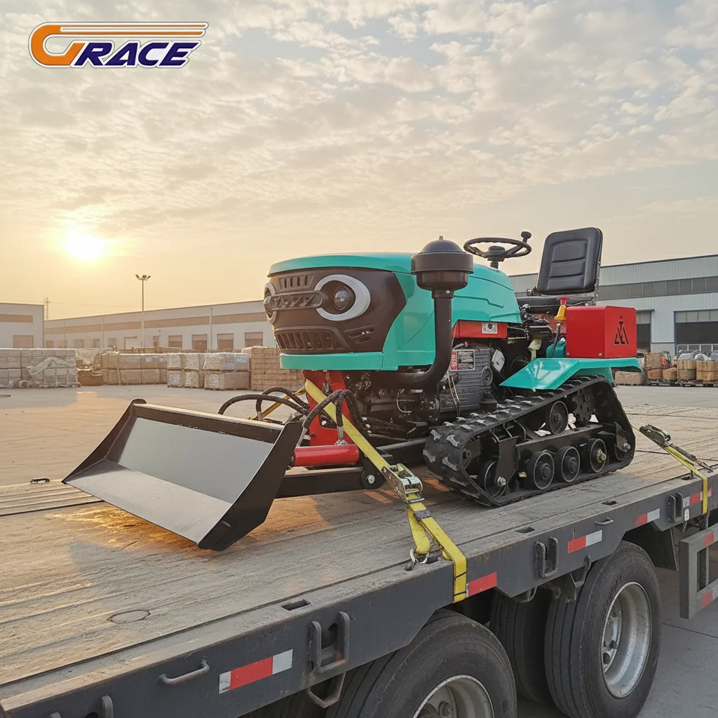 

New Multifunctional Small/Mini Farm Tractor Factory Excavator Mini Loader Crawler rotary tiller With Best Price In China