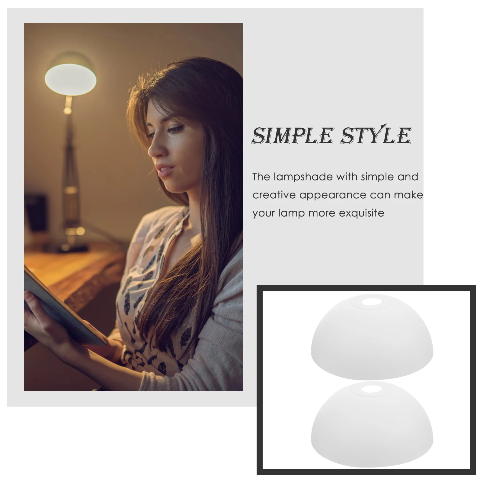 2 Pcs Floor Lamp Light Covers White Plastic Lampshade Desk Shades for Wall Replacement Earth Simple Household Ceiling