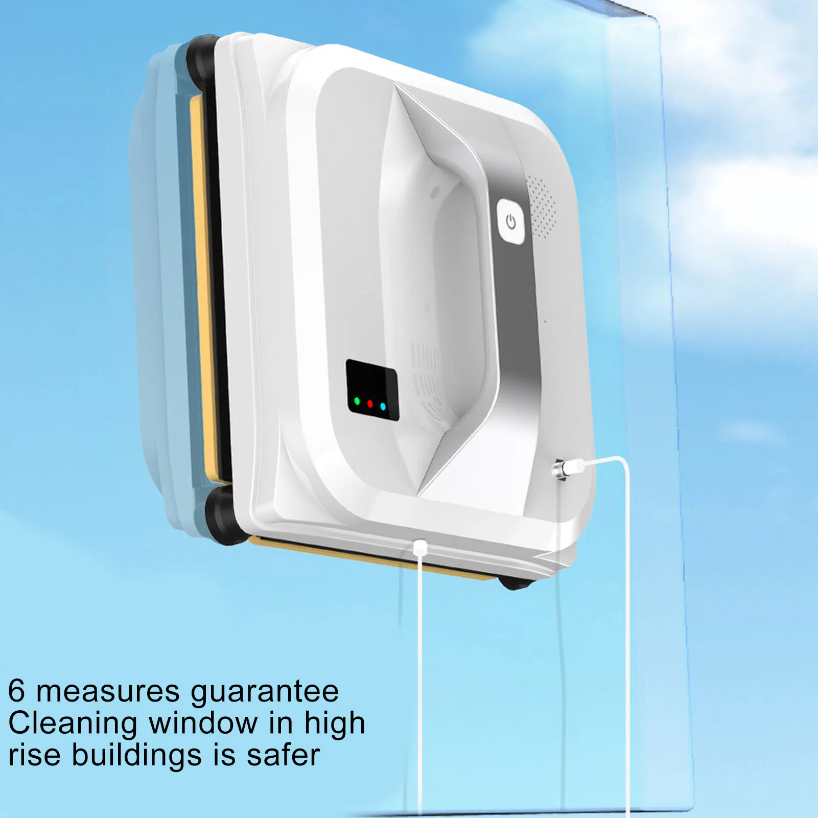 Умный робот для чистки стекол, робот для мытья окон, 2800 па, сильное всасывание, пульт дистанционного управления, умный очиститель оконных стекол для высоких условий эксплуатации