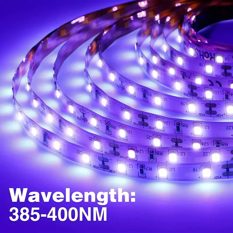 10m LED Black Light Strip 600 LED Beads 12V Black Light Fixture LED Ribbon For Glow Party Birthday Party Body Painting Halloween