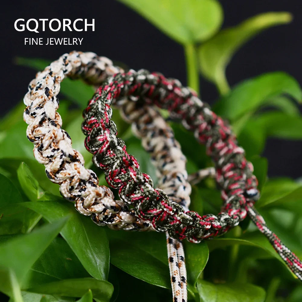 Handmade Braided Rope Bracelet Strong Survival Paracord Bracelet For Military Fan Camping Outdoor Living Skills Men And Women