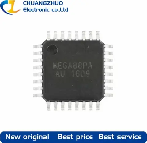 10Pcs   New original     ATMEGA88PA-AU    MEGA88PA    8KB 1KB FLASH 23 1.8V~5.5V AVR 20MHz TQFP-32(7x7) Microcontroller Units