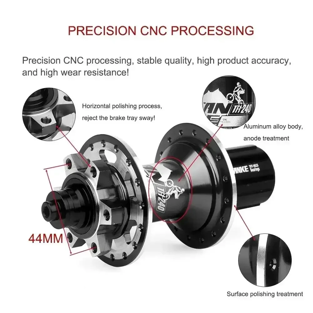 TANKE MTB 120 Click Hub 6 NBK Bearing Bike Front Rear 32 36 Holes Disc Brake QR Bicycle mass thunder Noisy Cube HG 6 Pawl Hubs