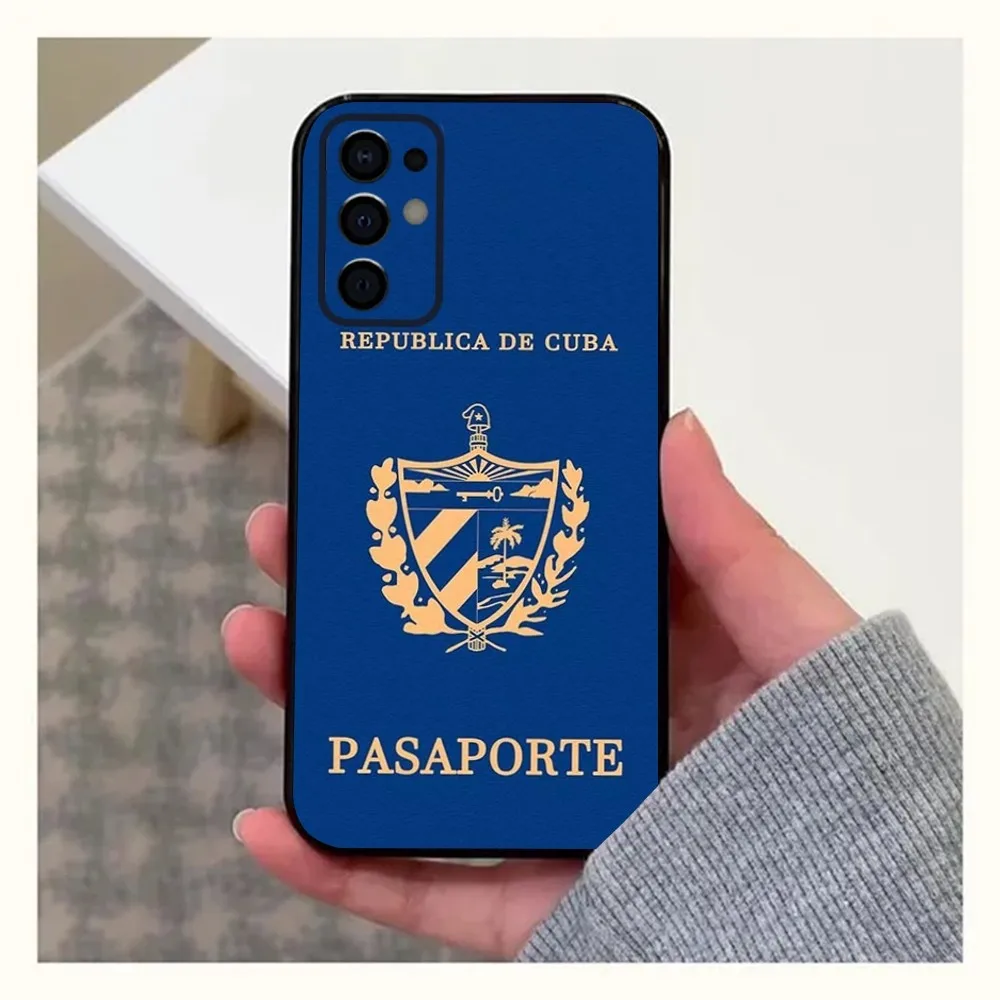 Passport country Phone Case For Samsung S24,S21,S22,S23,S30,Ultra,S20,Plus,Fe,Lite,Note,10,9,5G Black Soft Cover