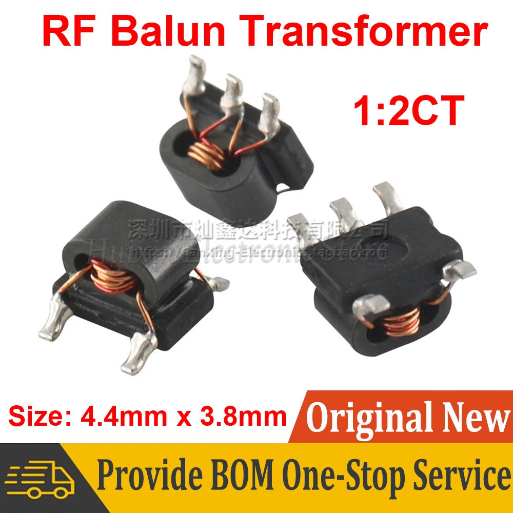 2PCS SMD Surface Mount B4F Type 1:2CT with Tap RF Signal Balun Tranformer Balance Unbalance