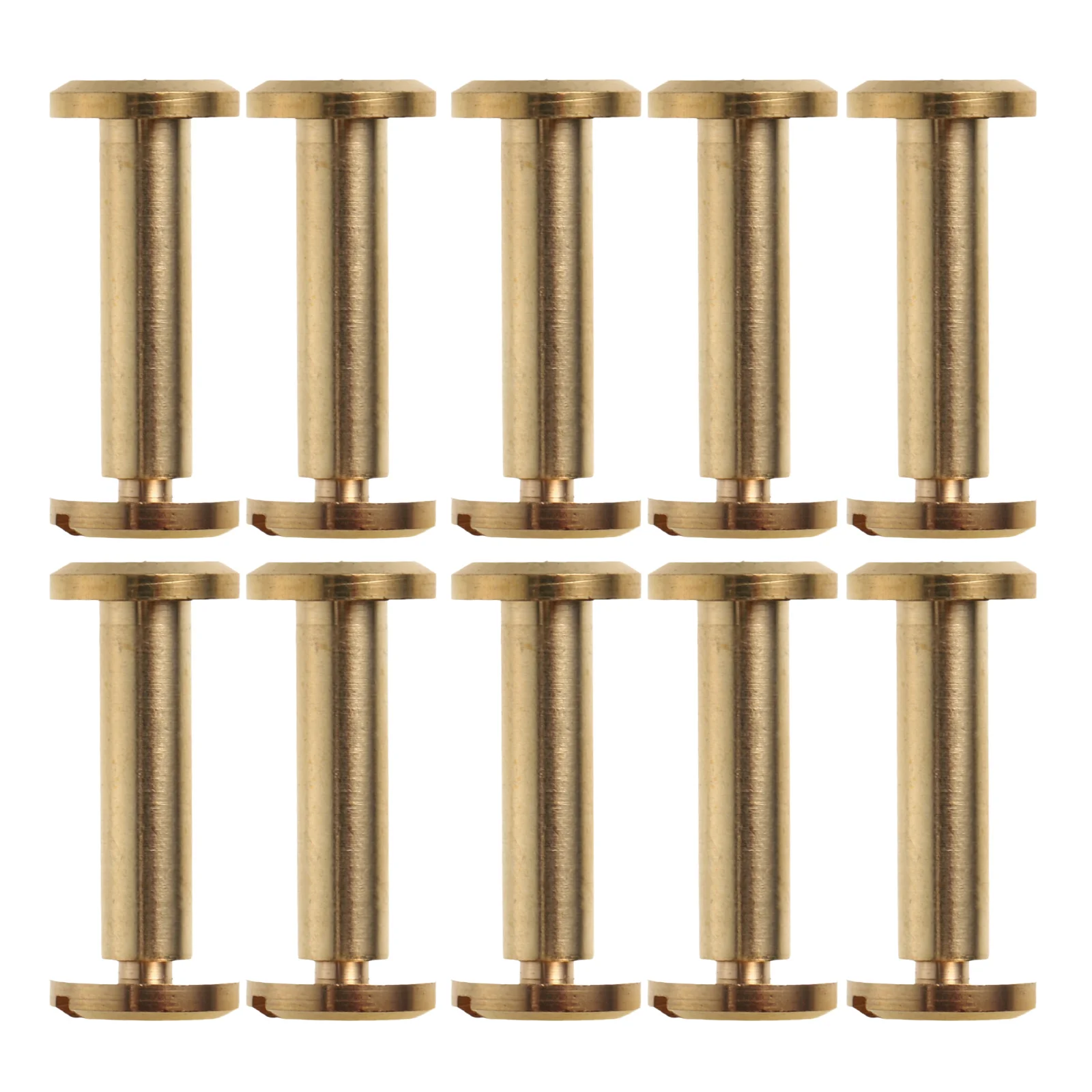 

10pcs Copper Binding Posts Rivets Sturdy Hardware Screws for Purses Belts Scrapbook Book Photo Albums Bags Replacement