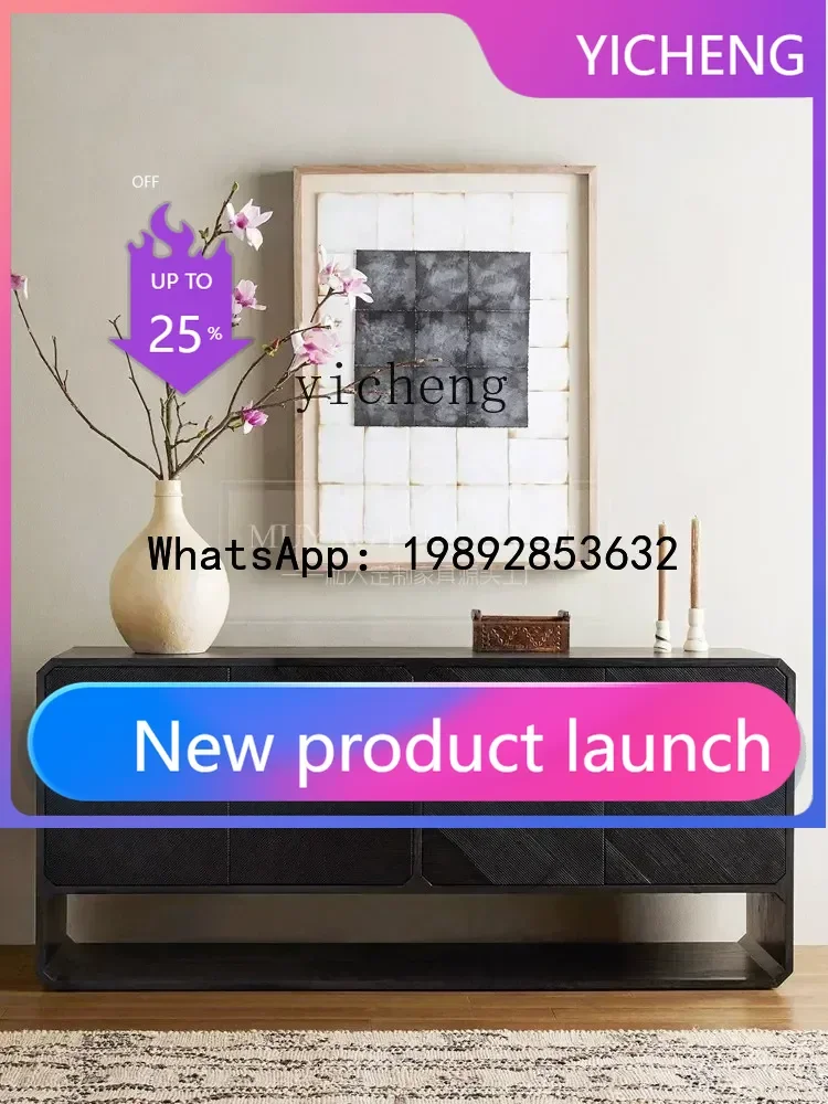 

Solid Wood Chest of Drawers Mid-Ancient Storage Sideboard Cabinet Entrance TV Cabinet