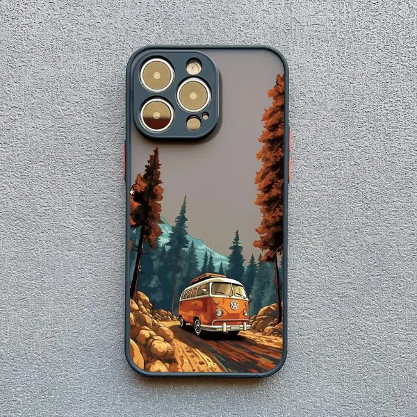 Reise Landschaft Bus Telefon Fall Für iPhone 17 16 15 11 14 Pro Max XS X XR 13 12 Pro Max mini 16 15 14 Plus Stoßfest Zurück Abdeckung – Detail 7