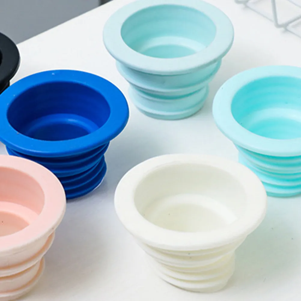 

12Pcs Adjustable Silicone Sink Cover Seal Pad for Kitchen Bathroom Laundry Sinks Drains Stopper White Silicone Sink Plug