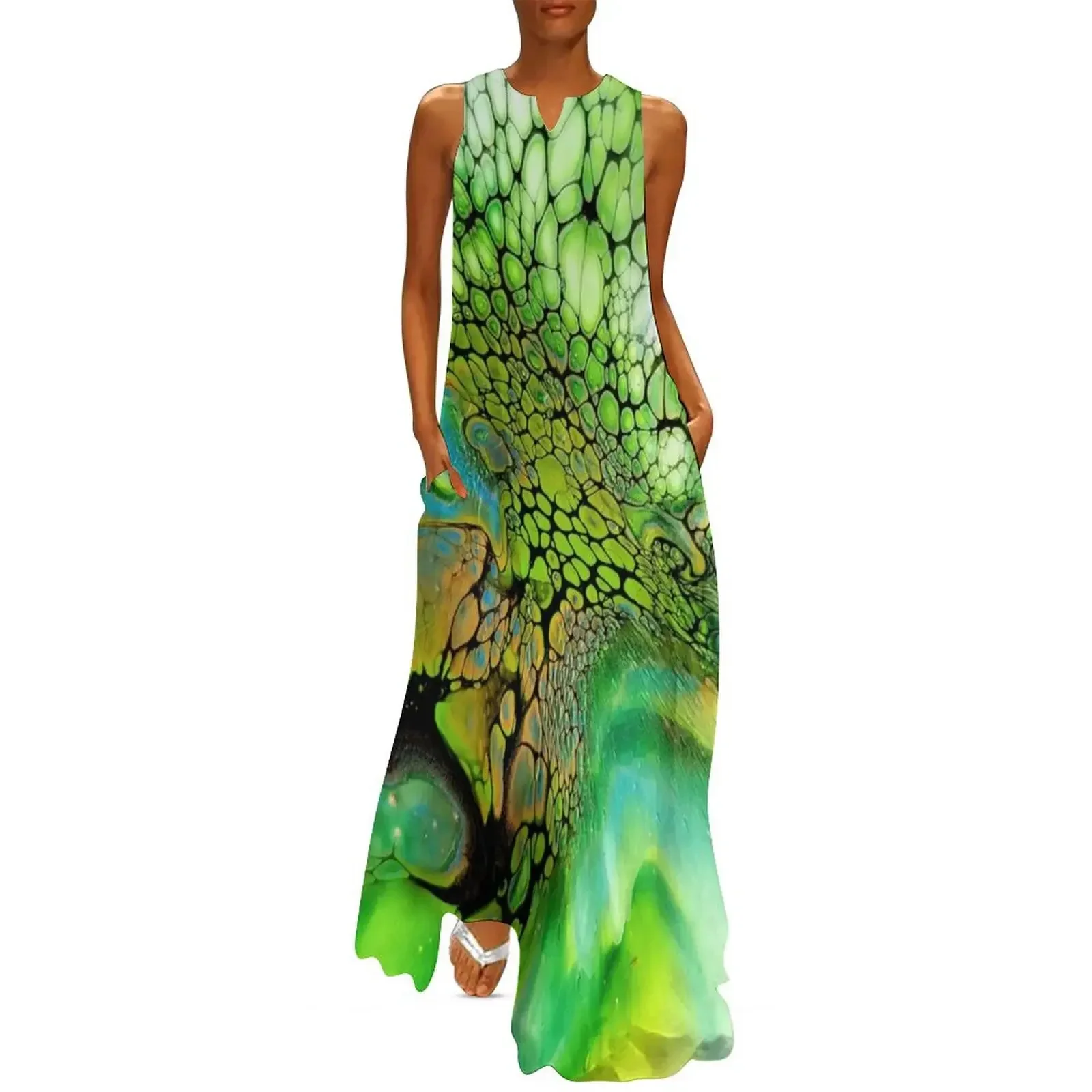 

Green Machine Long Dress Aesthetic clothing Dresses for wedding party summer dresses Dress for pregnant women Dress