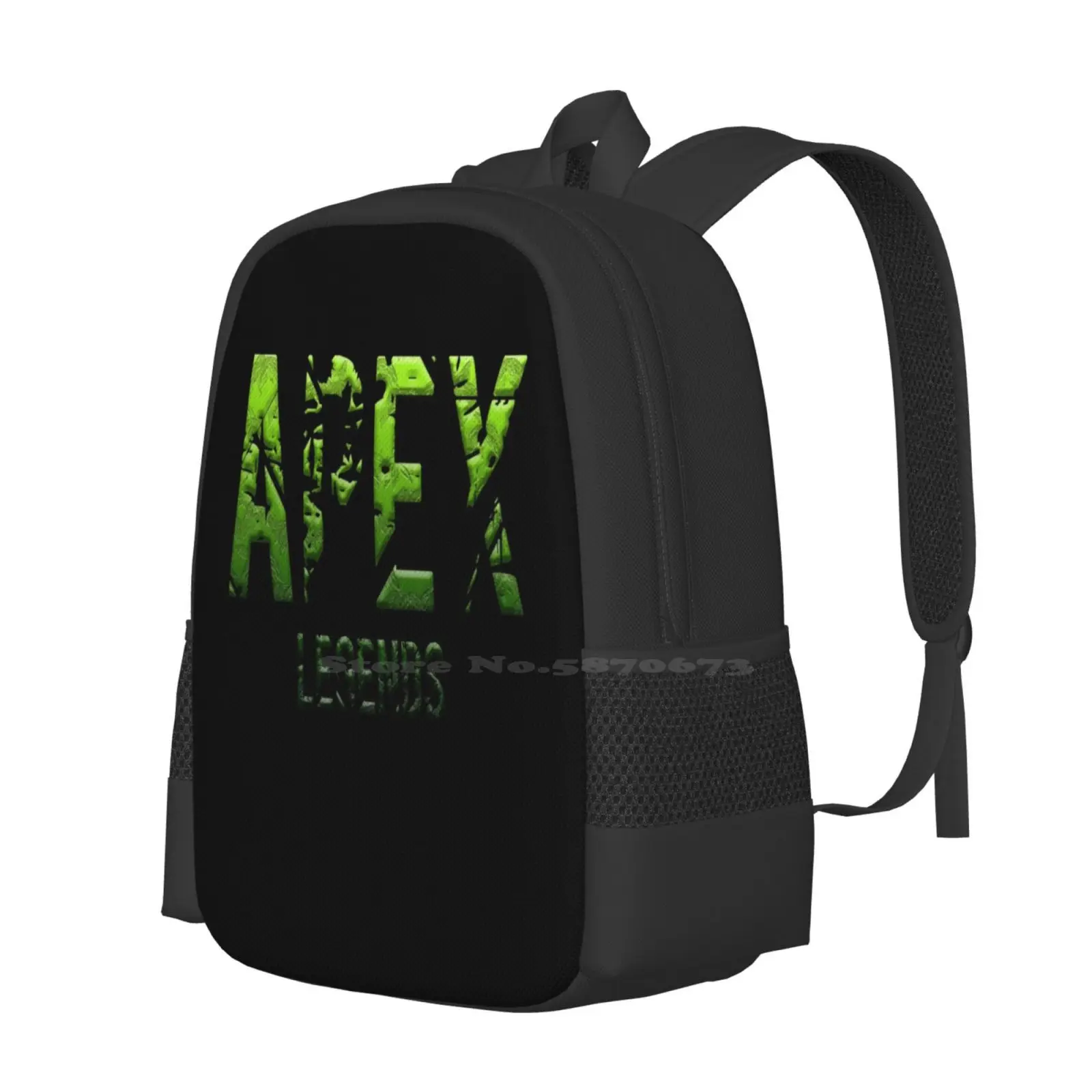 Apex Legends-Gradient ( Green ) Fashion Pattern Design Travel Laptop School Backpack Bag Apex Legends Gear Eighties Synthwave