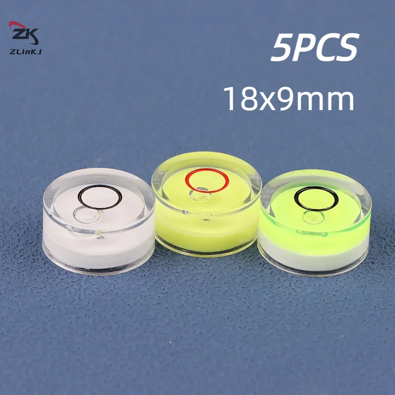 5pcs Mini Round Accuracy Bubble Level Bullseye Instrument Horizontal Precision Bubble Level Measuring Tool