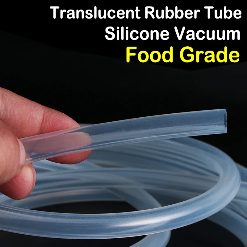 Flexible 1 Meter Food Grade Translucent Silicone Tube Clear Gel dia. 1 2 3 4 5 6 7 8 mm Beer Milk Rubber Hose Pipe Soft 1 M New