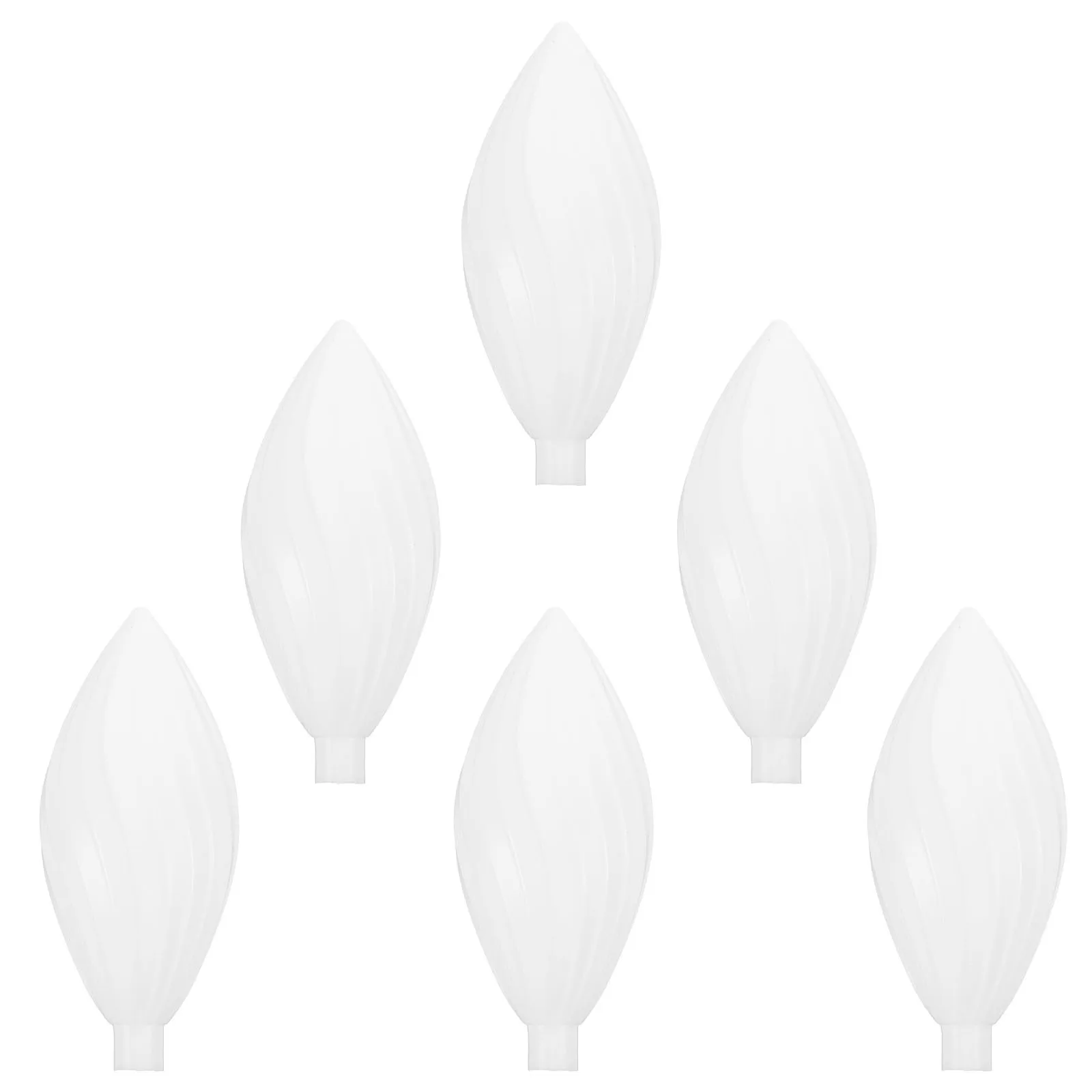 

6Pcs Lotus Bud Lamp Shade White Plastic Floor Lamp Cover Replacement Decorative Light Shade for Wedding Party Ambiance Soft