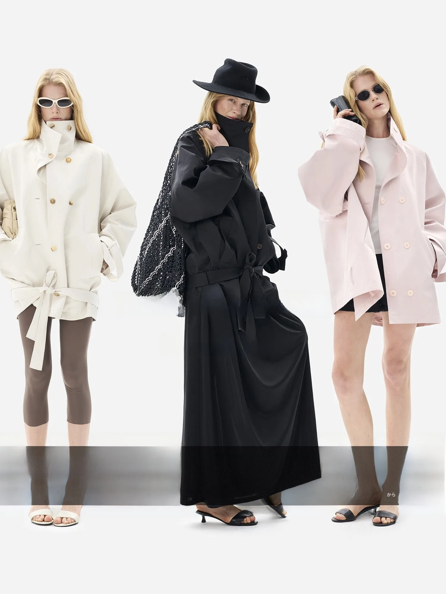 

HonoreGuYue Новинка: Укороченная ветровка свободного кроя с воротником-стойкой, двубортная, с поясом, женская модная верхняя одежда