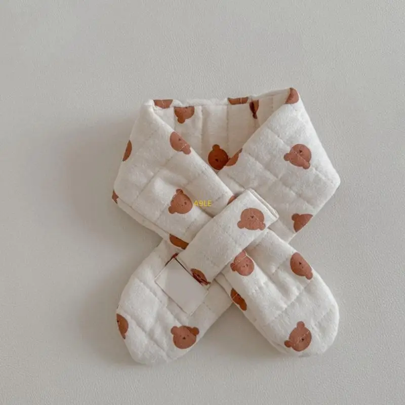 

3-10Y Kids Long Muffler Lovely Warm Neckerchief Cartoon Pattern Neck Scarf Winter Neck Warmer for Outdoor Activity