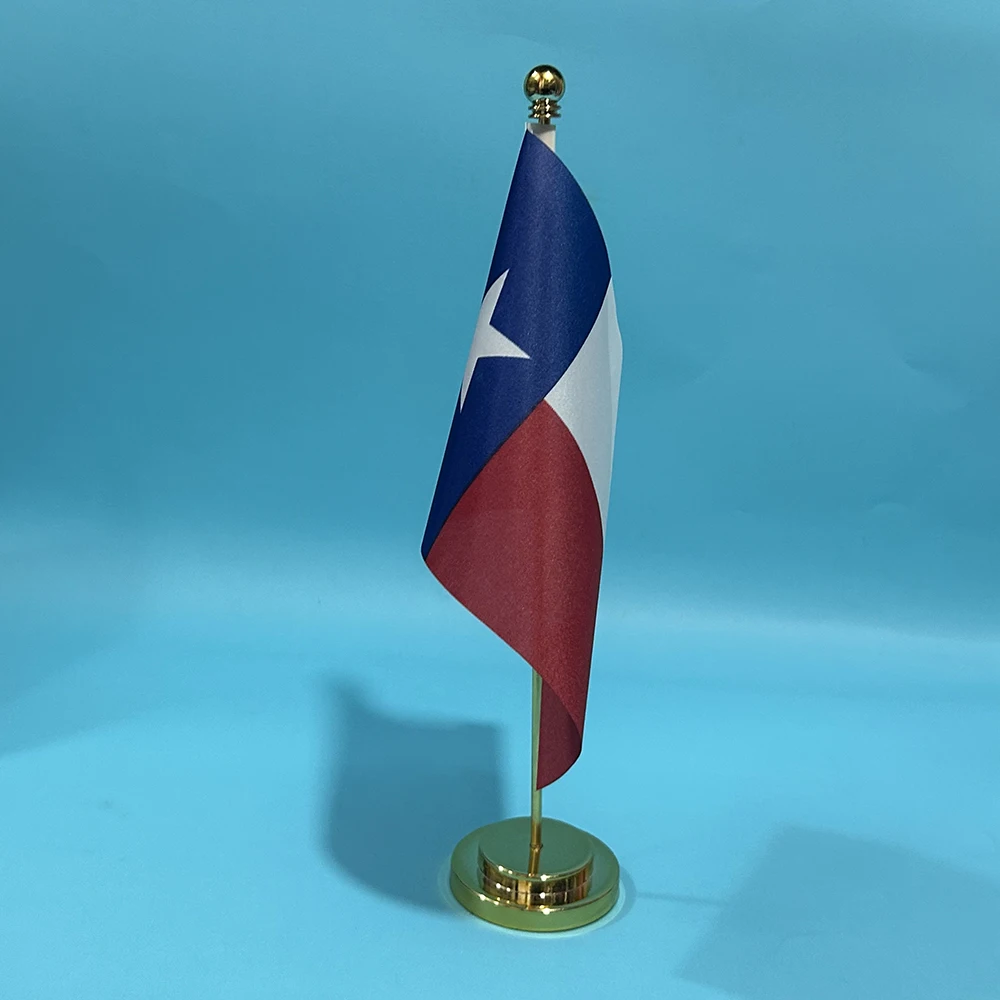 Bandera pequeña Texas 14x21 cm – Estado USA poliéster para escritorio - imagen 5