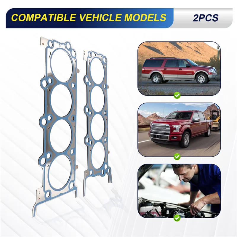 حشية رأس الأسطوانة AEF2-يسار ويمين لسيارة Ford Expedition Explorer F150 F350 4.6L 5.4L 2004-2014 7L3Z6051A, 7L3Z6051B